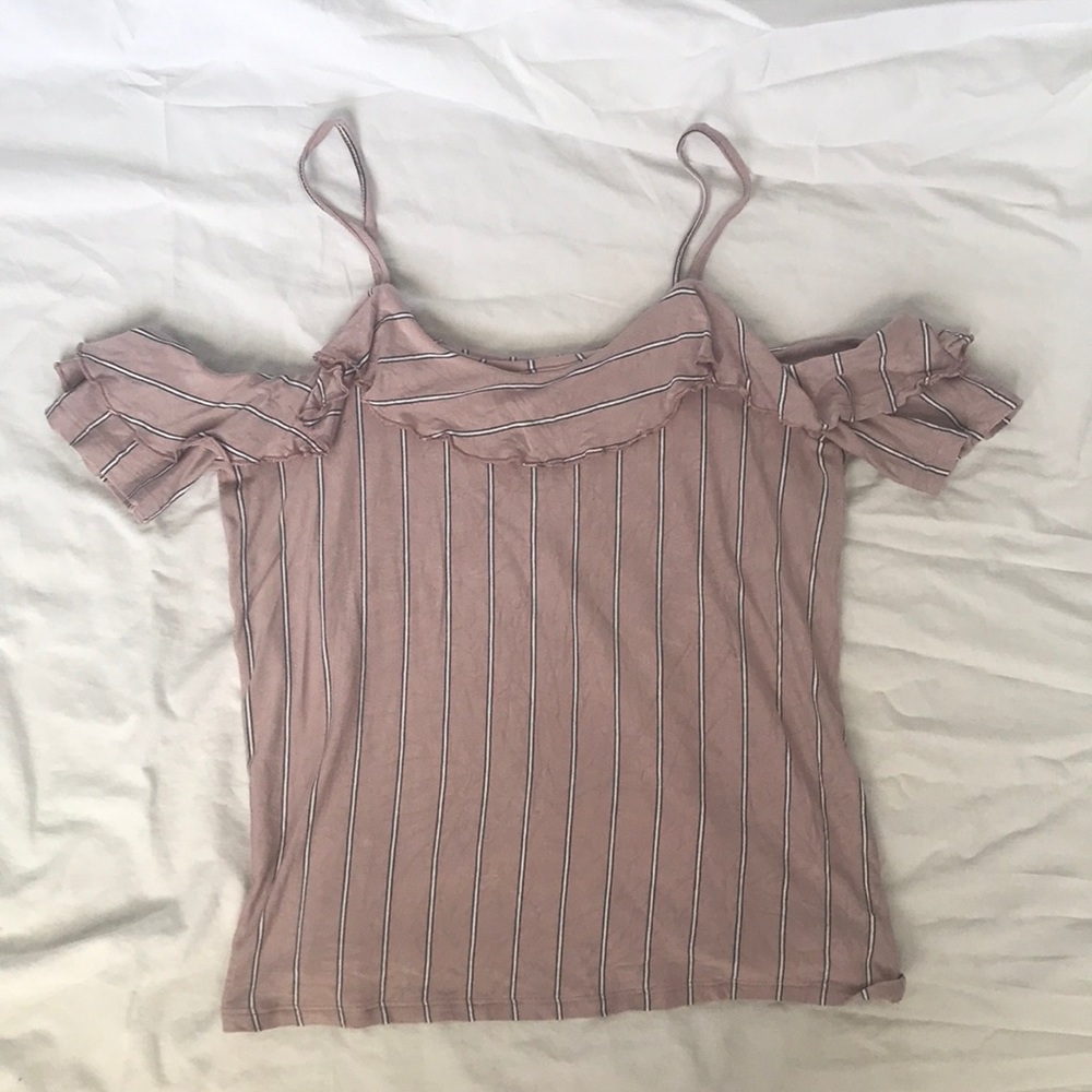 Striped Off The Shoulder Top